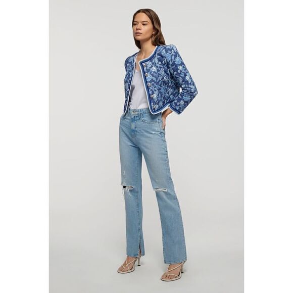 New Derek Lam 10 Crosby FRANKIE ULTRA HIGH RISE STRAIGHT LEG JEANS - Picture 2 of 13